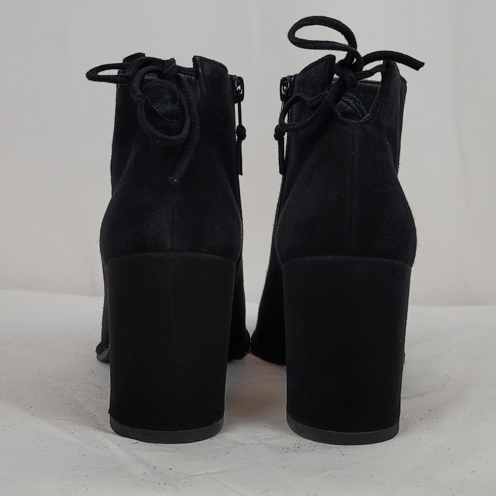 Stuart Weitzman Lofty Black Suede Block Heels Ann… - image 3